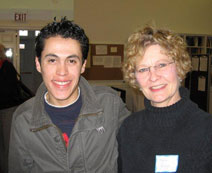 Diego Fernando Diaz, Colombian student & Marie Riggs, program chairman