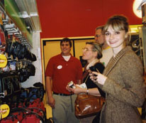 Spending dollars instead of rubles.