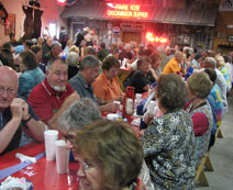 Aussies enjoying Chuck Wagon Meal