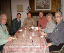 Enjoying Dinner at the Bonwell's