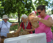 Sack lunch in Eisenhower Park, Abilene