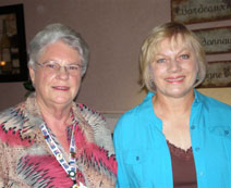 Sherri Lichtenberger (Right) with her guest Colleen McCombie