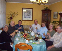 Coffee time with Erics family