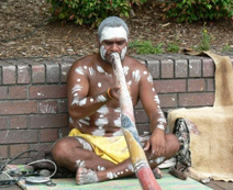 Aboriginal with didgeridoo