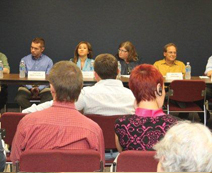 Panel of media people at the Wichita Eagle